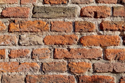 brick wallin closeup, can be used as background