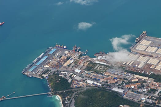 aerial view of durban harbour, Sattahip thailand