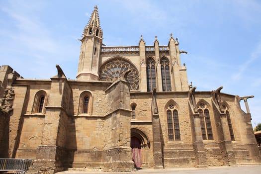 old church in carcasonne, a france castle