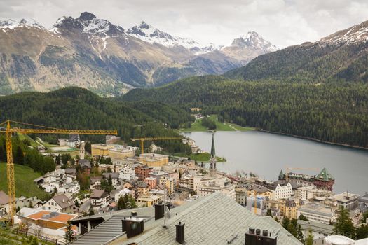  St. Moritz  is a resort town in the Engadine valley in Switzerland.