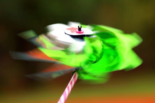 spinning wind toy motion blur