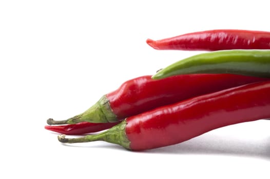 isolated pack of top chili peppers