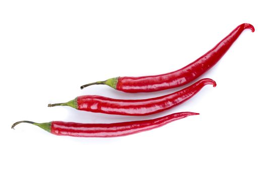 a series of three chili peppers horizontal