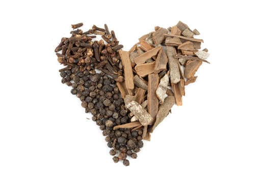 isolated heart of the spices