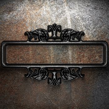 iron vintage ornament on wall