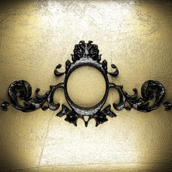 vintage iron frame on the wall