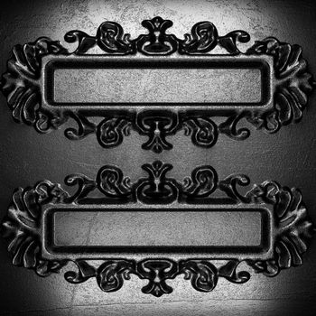 iron vintage ornament on wall
