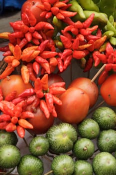 Collection of vegetables / green, yellow, orange, red