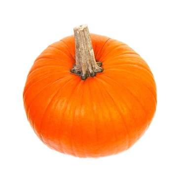 big orange pumpkin isolated on white background