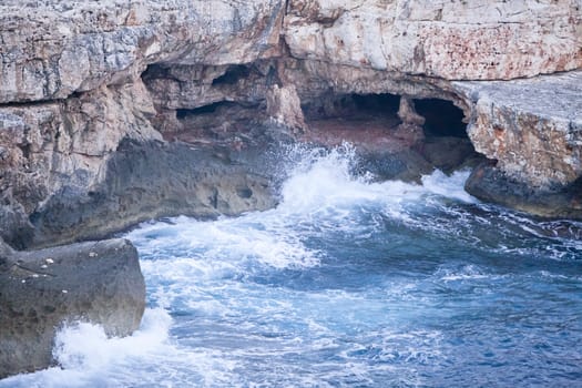 beautiful riffs rock stone sea ocean in summer vacation tropical