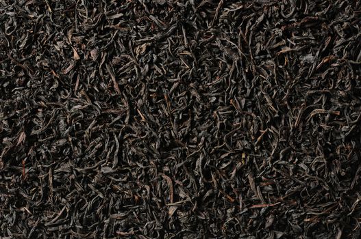 Black tea loose dried tea leaves, marco