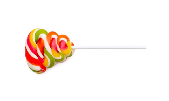 Colorful lollipop isolated on the white background