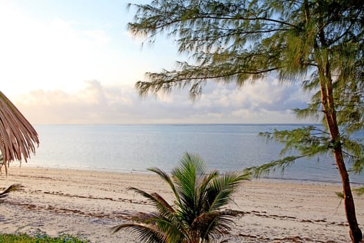 African beach early in the morning