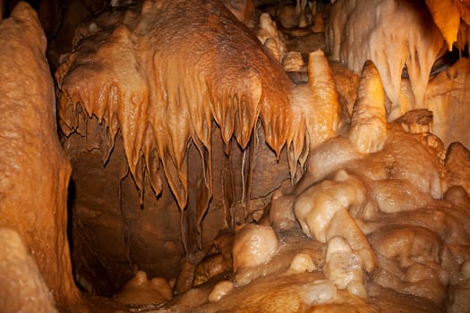 Abstract French scenery in grotte de la Deveze