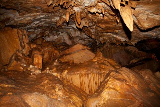 Abstract French scenery in grotte de la Deveze