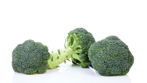 Fresh broccoli vegetable isolated on white background