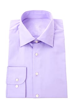 Purple classic business shirt over white background