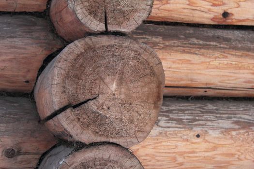 Corner of the log walls