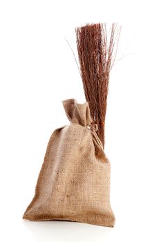 Jute bag and roe: Typical Dutch objects for Sinterklaas; celebration at 5 december in the Netherlands