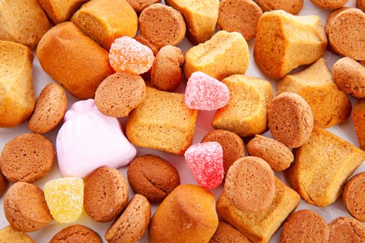 Typical dutch sweets: pepernoten (ginger nuts) for Sinterklaas; celebration at 5 december in the Netherlands in closeup