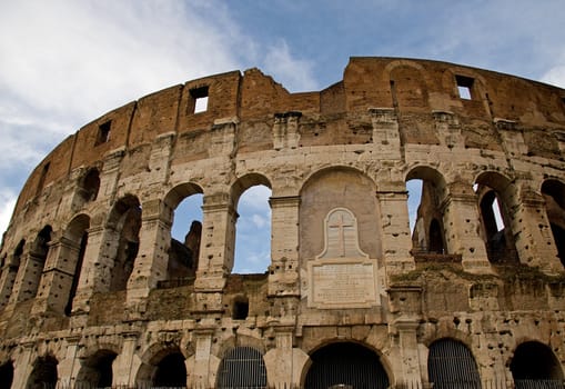 View of the colosseum in Rome