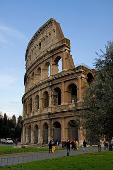 View of the closseum in Rome, Italy