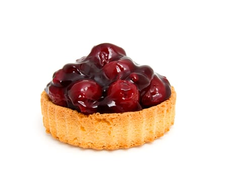 delicious Cherry pie isolated on white background