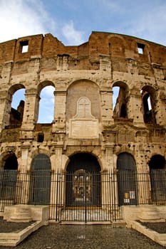 view of the coloseum in Rome, Italy