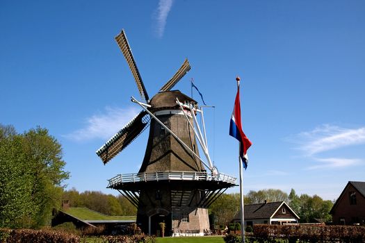 Dutch windmill near Apple in the Netherlands