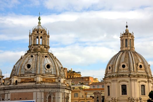 View over historical buildings in Rome, Italy