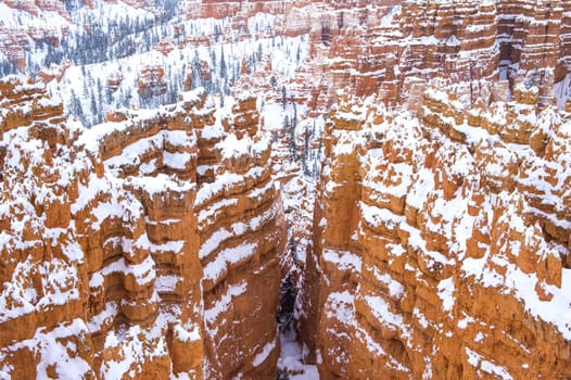 Bryce Canyon National Park, Utah in snow