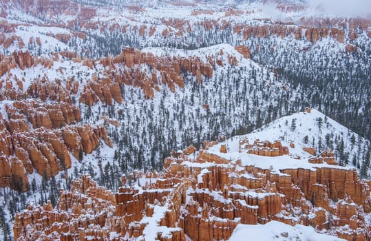 Bryce Canyon National Park, Utah in snow