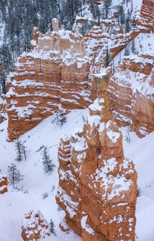 Bryce Canyon National Park, Utah in snow