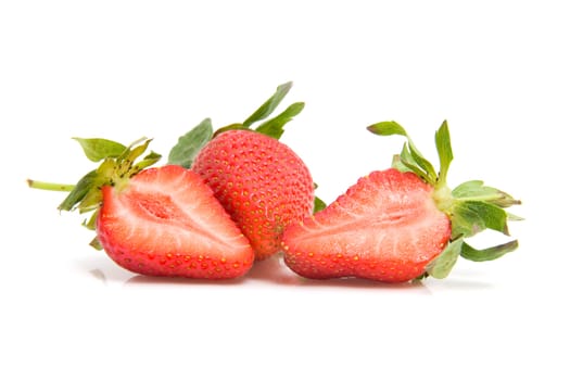 Fresh strawberry isolated on white background