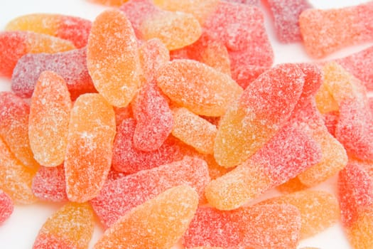 Background of closeup colorful sugar candy