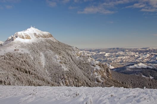 Mountain top, Ceahlau mountains in Romania