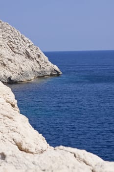 beautiful riffs rock stone sea ocean in summer vacation tropical