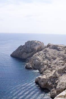 beautiful riffs rock stone sea ocean in summer vacation tropical
