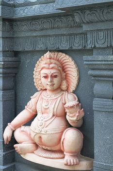 Sri Layan Sithi Vinayagar Temple Boy Lord Ganesha Deity Statue Outside Temple Marble Granite Wall