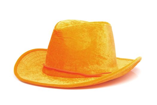 orange western hat isolated on white background