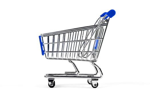 Shopping Trolley over a plain white background.