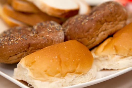 delicious buns in closeup