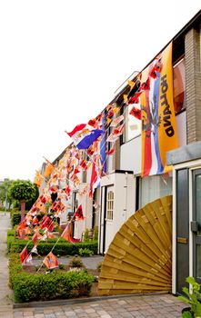 Dutch decorated houses for WK soccer game