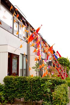 Dutch decorated houses for WK soccer game