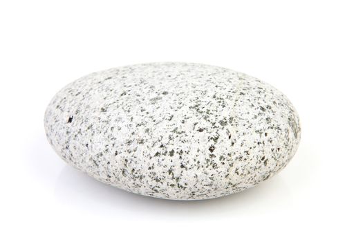one grey stone isolated on white background