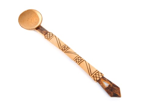 wooden spoon isolated on white background