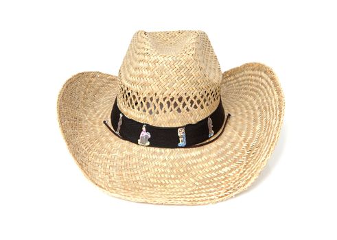 reed western hat isolated on white background