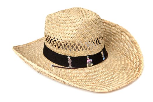 reed western hat isolated on white background