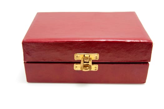 red closed box isolated on white background