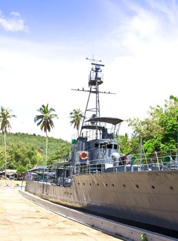 Battleship is very old. Was set on display at the South of Thailand.